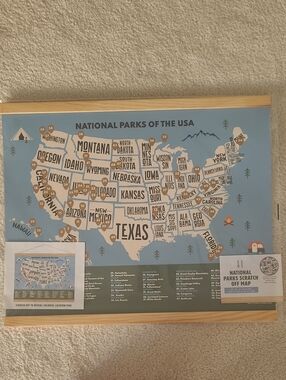 National Parks of the USA Scratch-Off Map NEW
